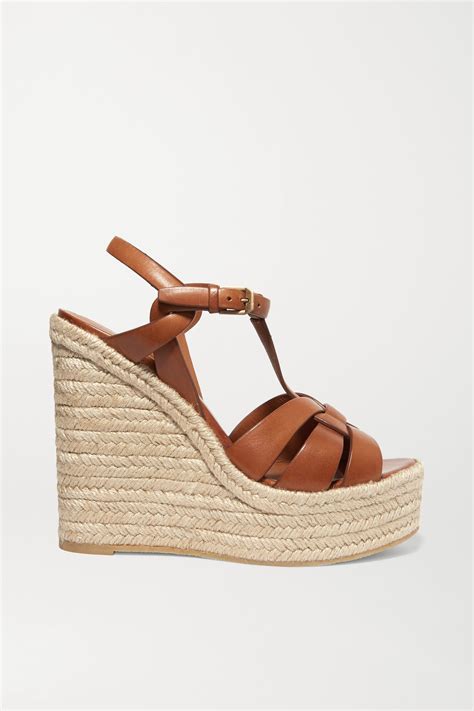 ysl wedges tribute|saint laurent tribute espadrille wedges.